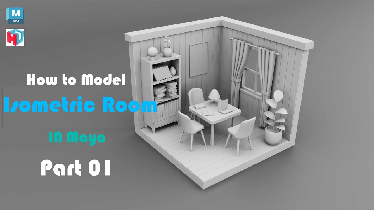 How to Create a Beautiful 3D Room in Autodesk Maya | Interior Modeling | Timelapse | Part 1 of 2.