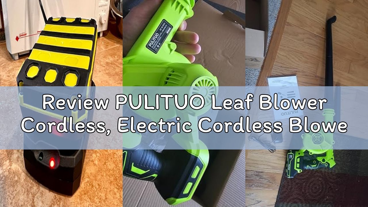 Review PULITUO Leaf Blower Cordless, Electric Cordless Blower 120MPH Small Leaf Blower Compatible wi