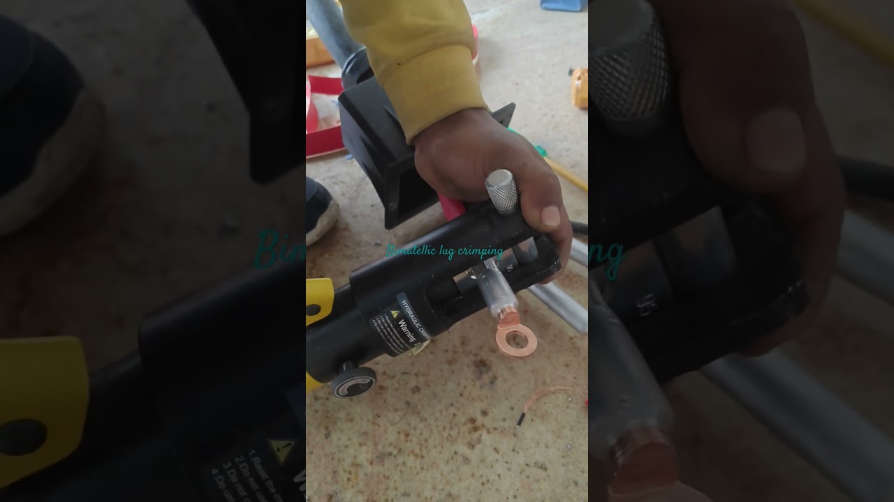 120 sq mm bimetallic lug crimping