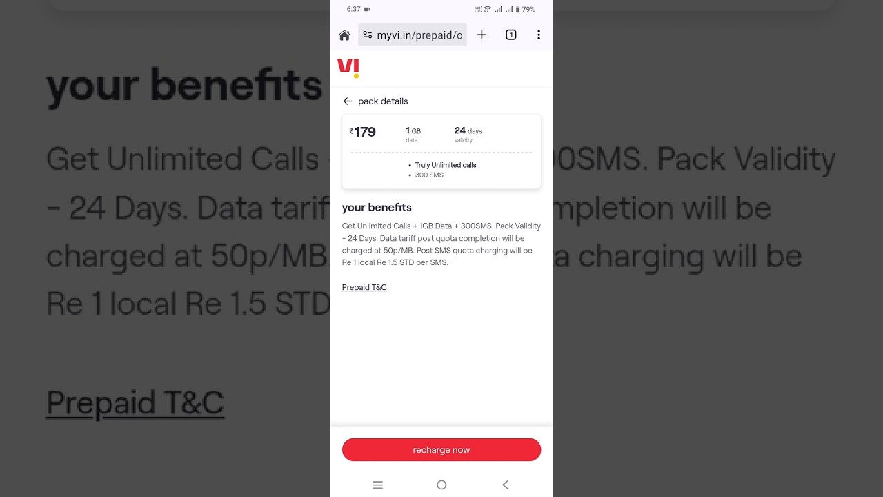 Vodafone idea (Vi) ₹155 Recharge Plan Closed