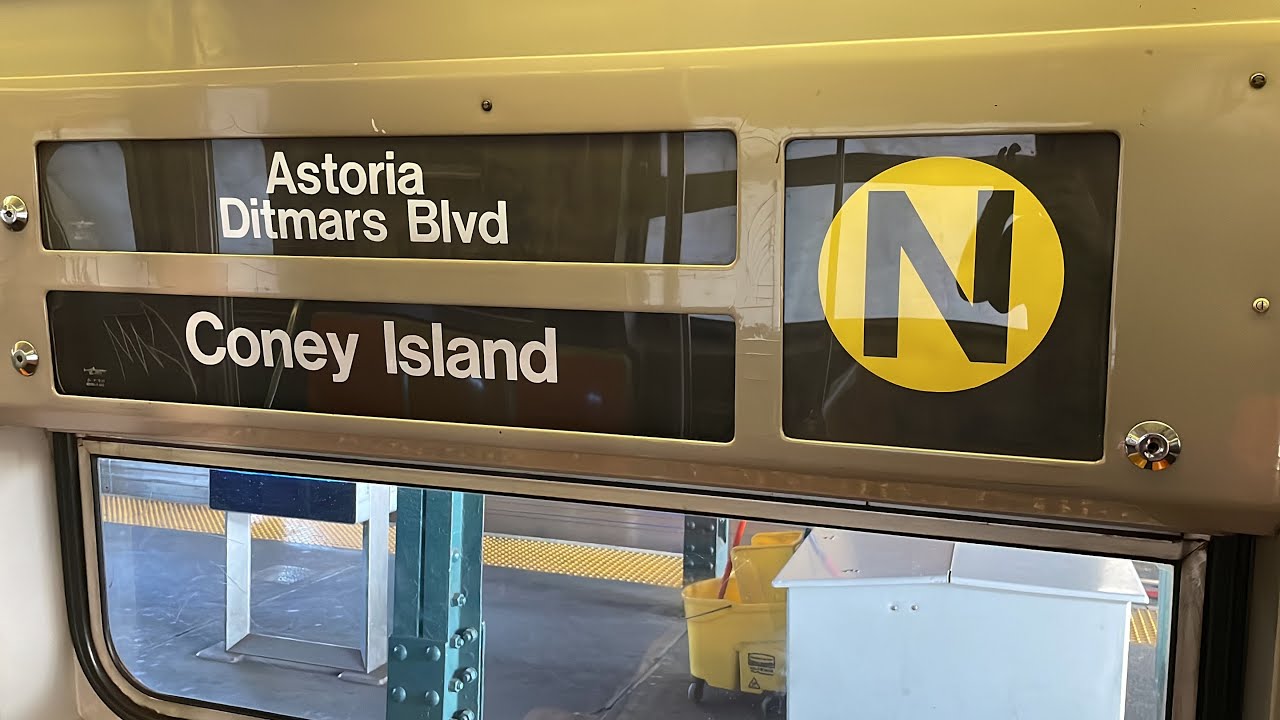 BMT Broadway Express: R68 (N) Train [Astoria-Ditmars Blvd to Coney Island-Stillwell Av]