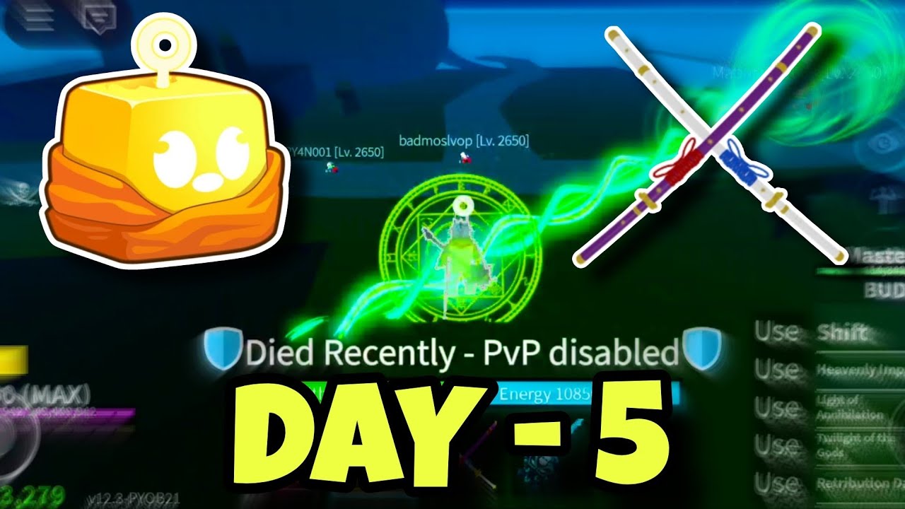 Day - 5 Buddha CDK GHOUL V4 Spam Bounty Hunting | Blox Fruits Roblox