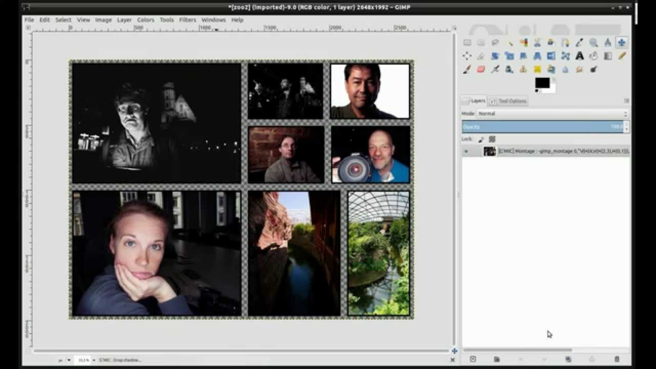 G'MIC Tutorial #6 : Easy Image Montage in GIMP with the G'MIC plug-in