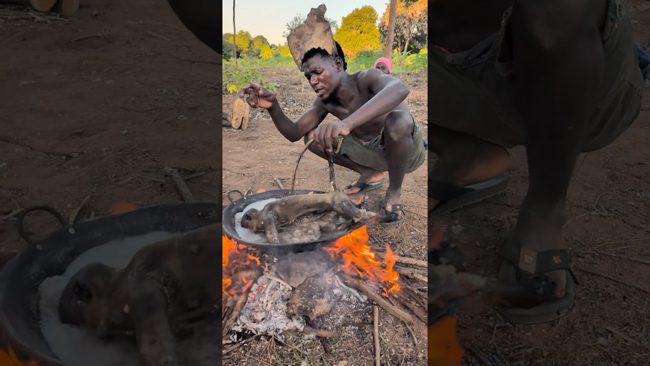 From the jungle to the fire &ndash; Hadzabe cook the monkey head