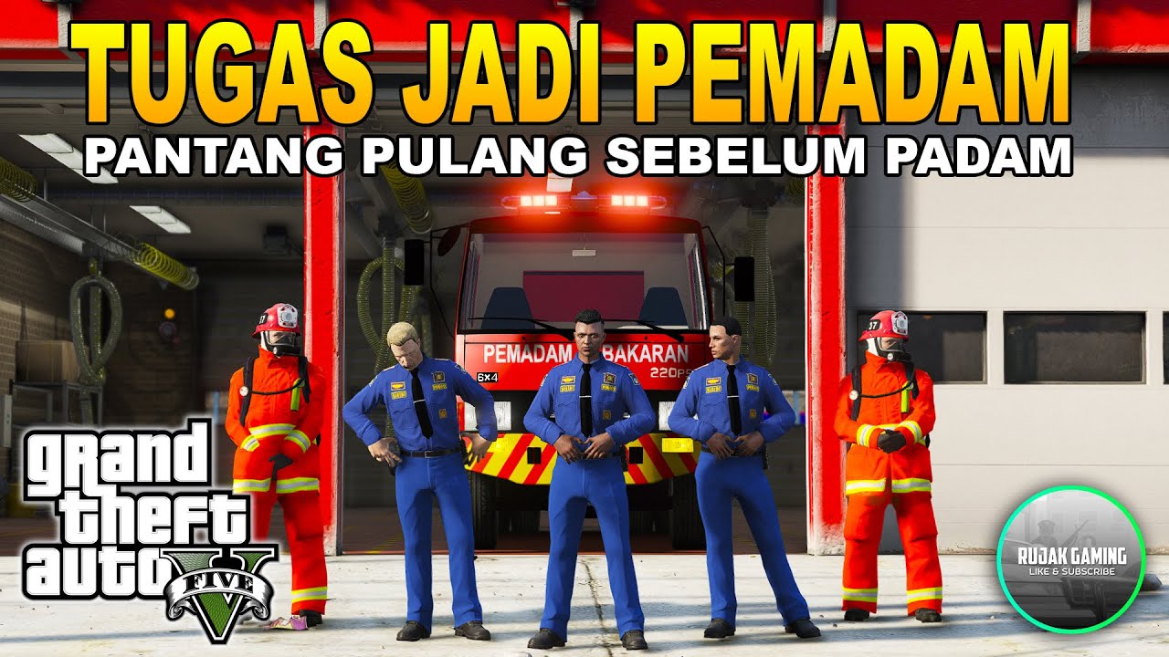 Tugas Jadi Pemadam Kebakaran Los Santos || GTA 5 Mod Polisi Indonesia