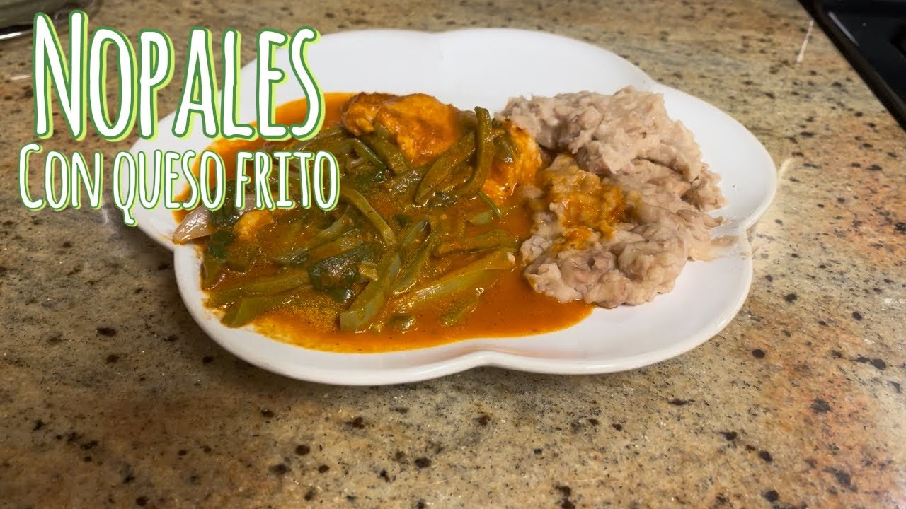 Prepara estos nopales con queso 🧀 frito si no te gustan las tortas de camarón o no tienes 