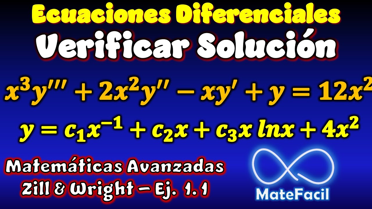 Comprobar Ecuación de Tercer Orden, producto con Logaritmo - Matemáticas Avanzadas para ingeniería