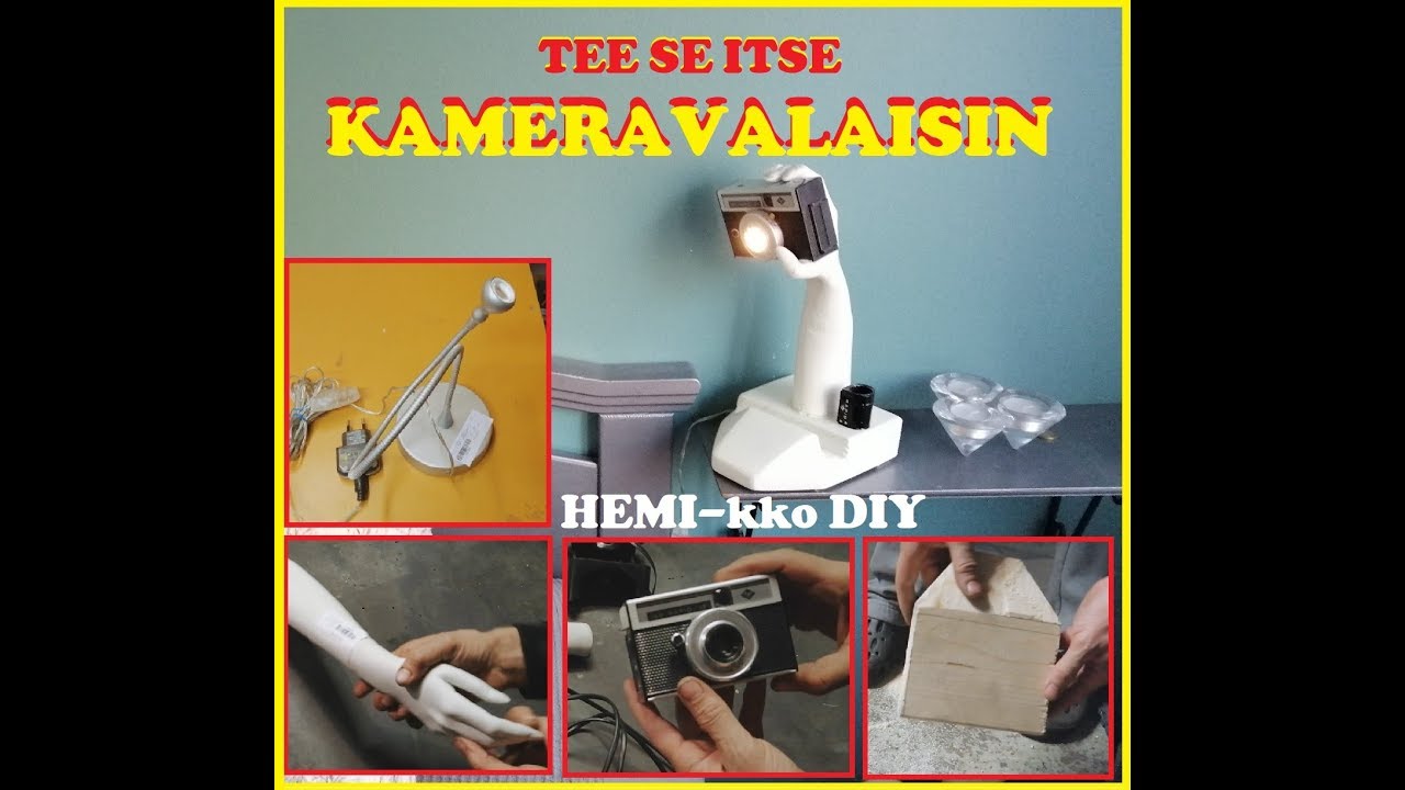KAMERA VALAISIN (Kirpputori l&ouml;yd&ouml;ist&auml;). Tee se itse.