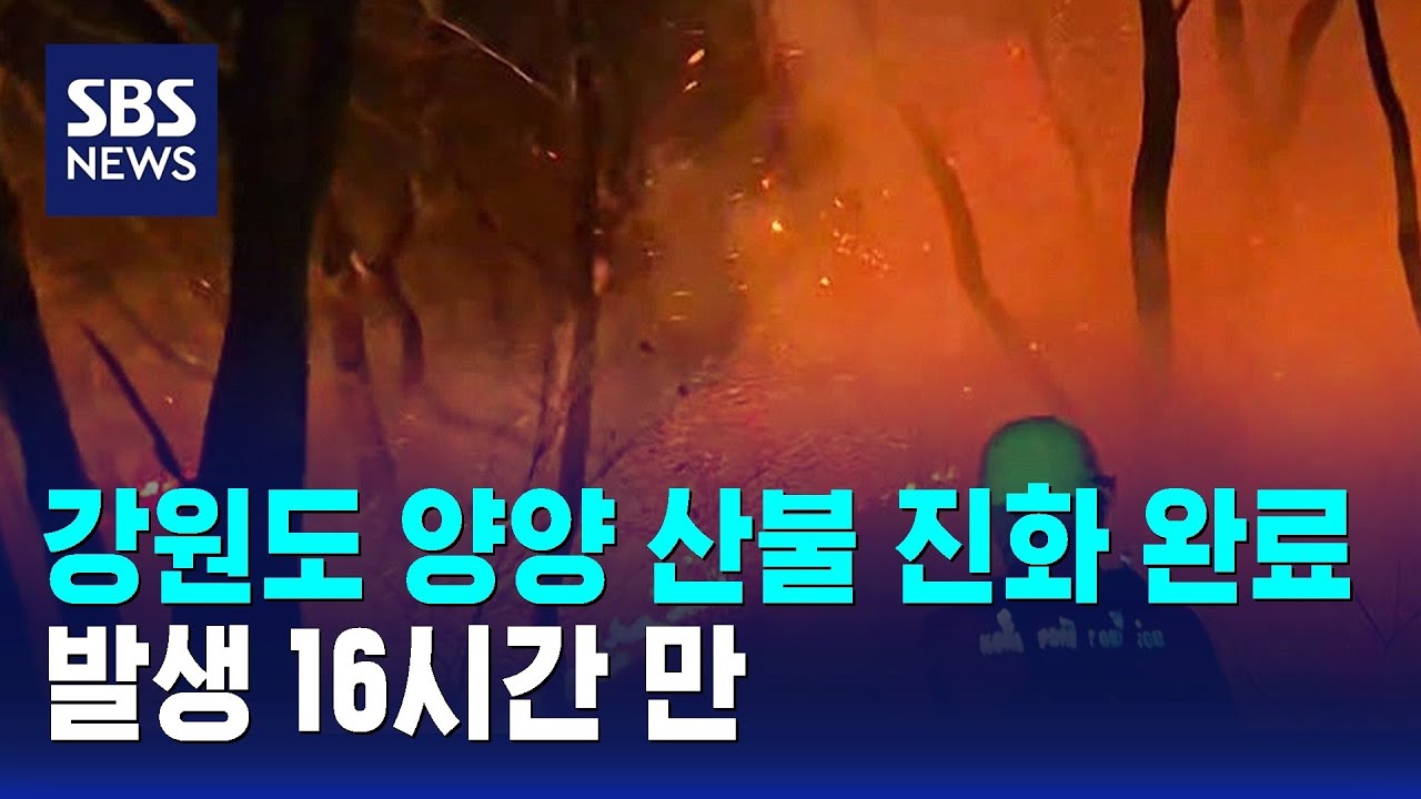 강원도 양양 산불 진화 완료&hellip;발생 16시간 만 / SBS