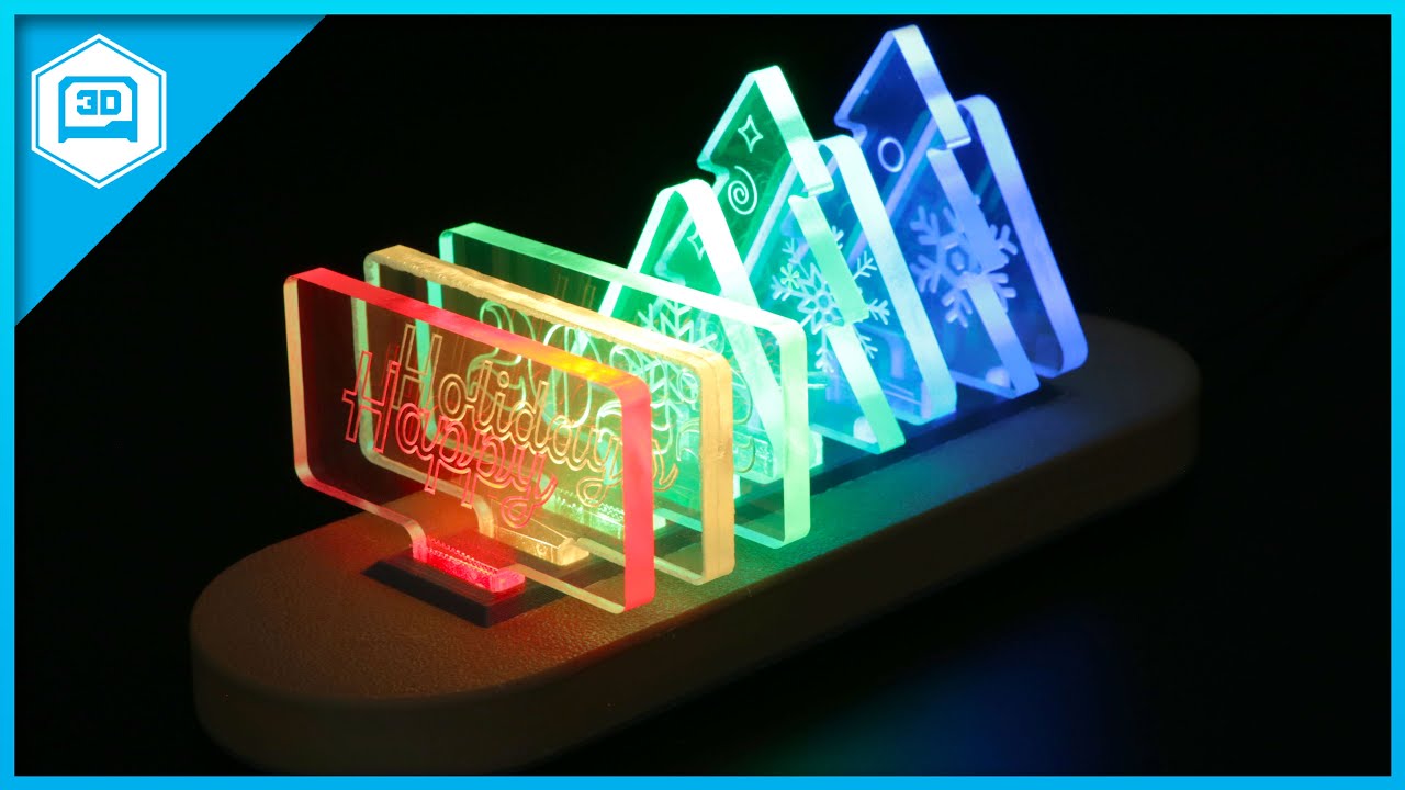 Visual Art Display with Acrylic and NeoPixels #CircuitPython #3DPrinting #adafruit
