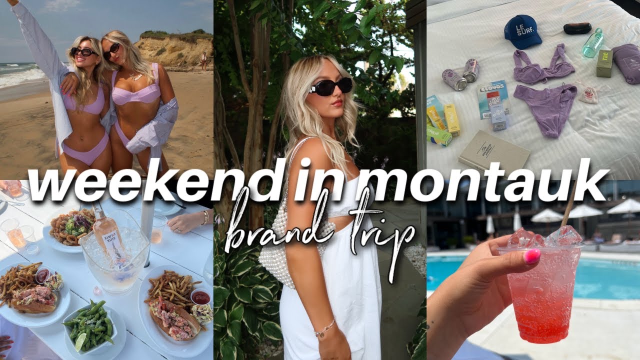 BRAND TRIP VLOG: лето в Монтауке с друзьями, ужин на пляже, серфинг, день у бассейна и многое дру...