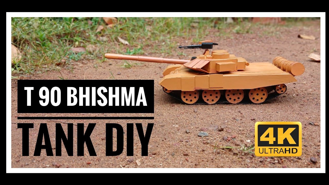 DIY T 90  Bhishma Tank miniature Model from Cardboard | Easy Step-by-Step Tutorial
