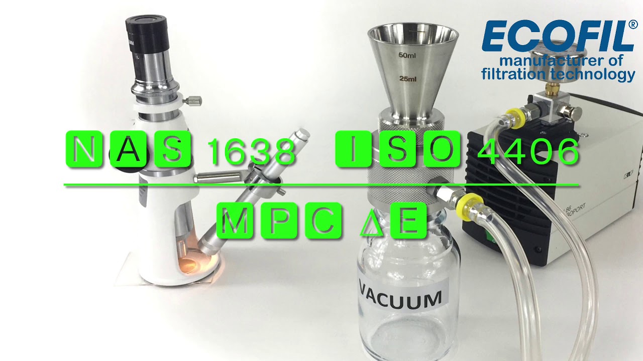 Oil analysis kit 4in1-cleanlinnes class NAS1638+ISO4406, water content, MPC test ΔE, viscosity cSt.