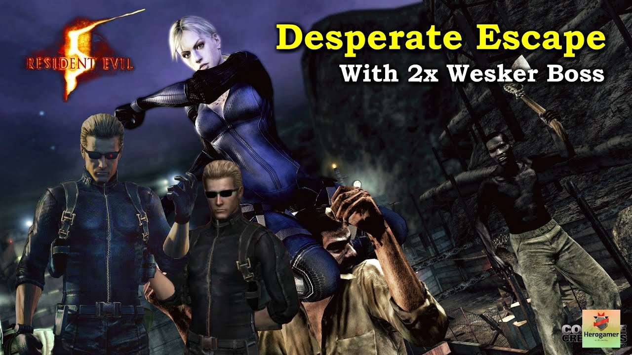Resident Evil 5 Desperate Escape with 2x Wesker Boss mod