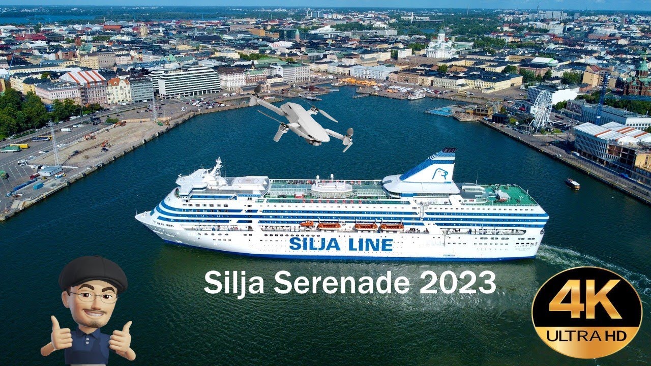 SILJA SERENADE ARRIVES IN HELSINKI  2023 | DRONE 4K