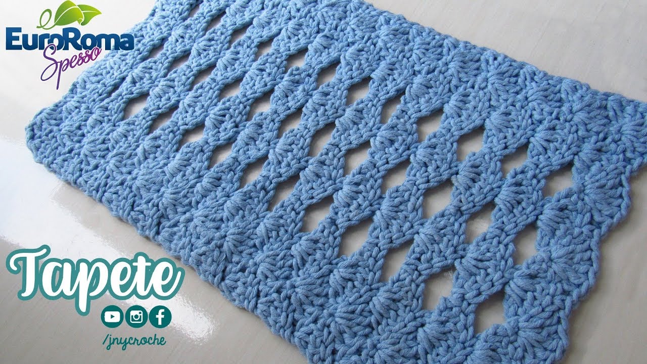 Tapete de crochê para cozinha simples - JNY Crochê
