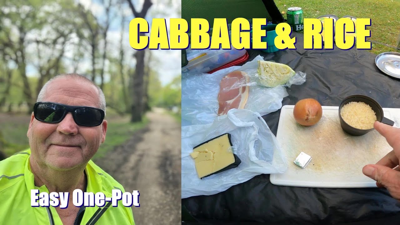 Easy One-Pot Cabbage & Rice | Camp Cooking For Bicycle Touring (it tastes better than it sounds)
