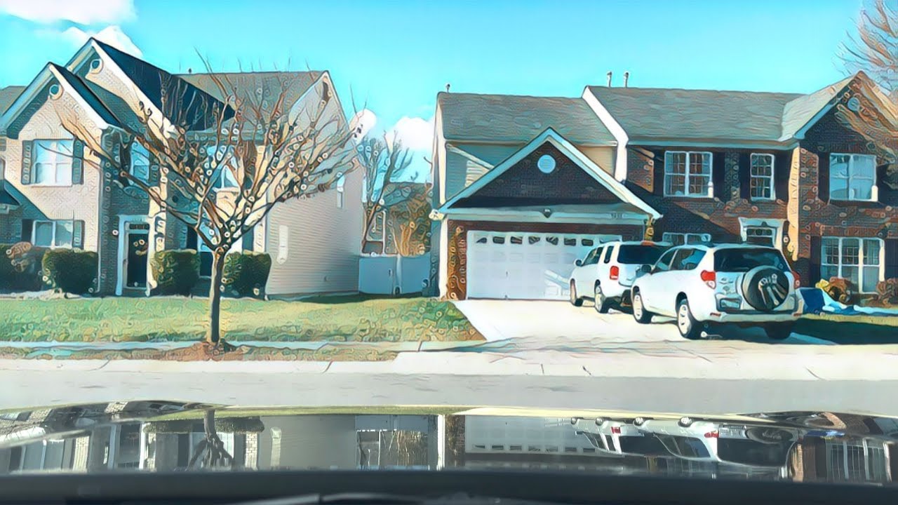 Relaxing Drive Through American Neighborhoods - Charlotte, NC