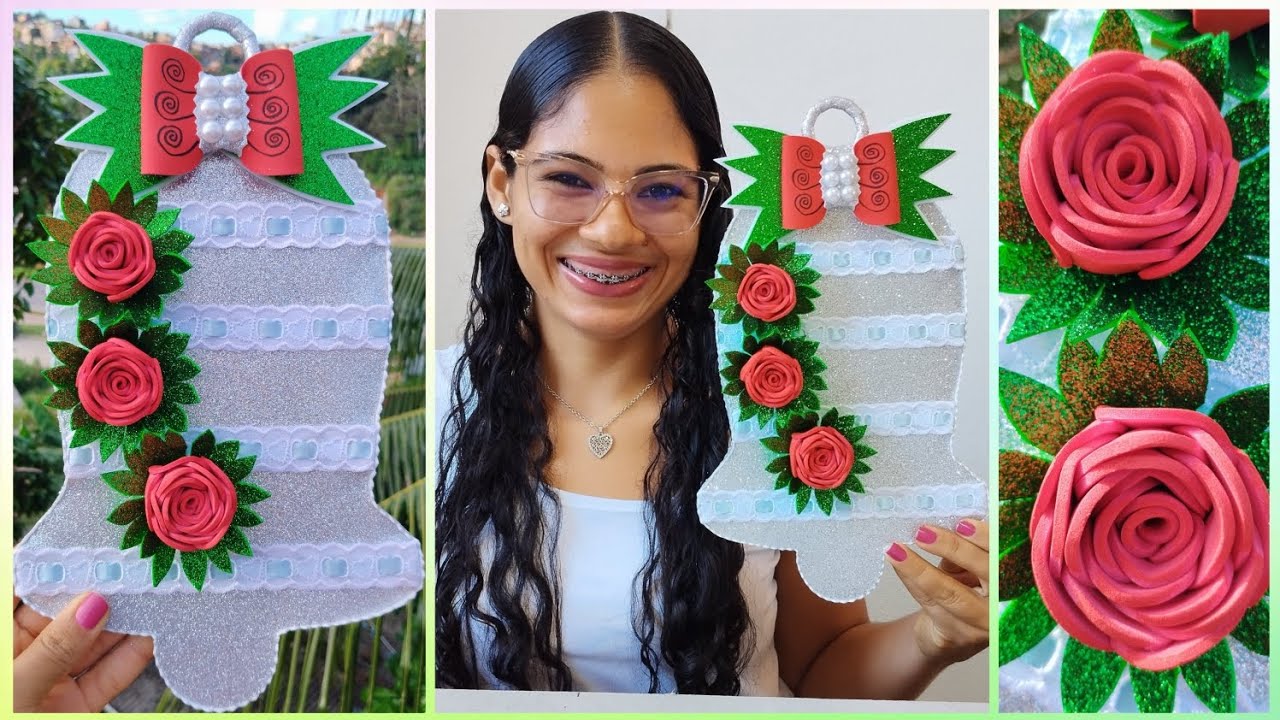 TIVE UMA IDEIA NOVA🤔ESSE VÍDEO VAI TE SURPREENDER! SINO DE NATAL🔔🌹🎀 