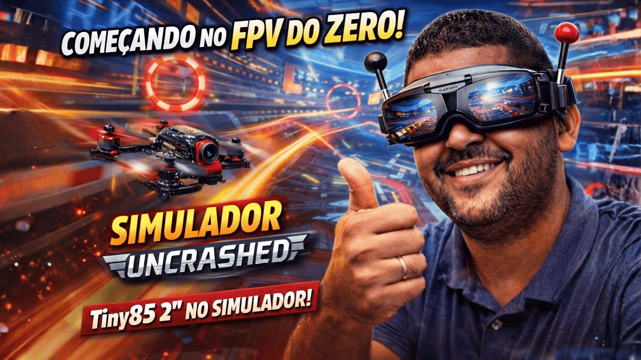 Começando no FPV do ZERO! Percurso INSANO com Tiny85 2” no Uncrashed (Simulador)