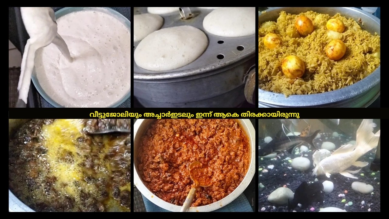 വീട്ടുജോലിയും അച്ചാർഇടലും ഇന്ന് ആകെ തിരക്കായിരുന്നു