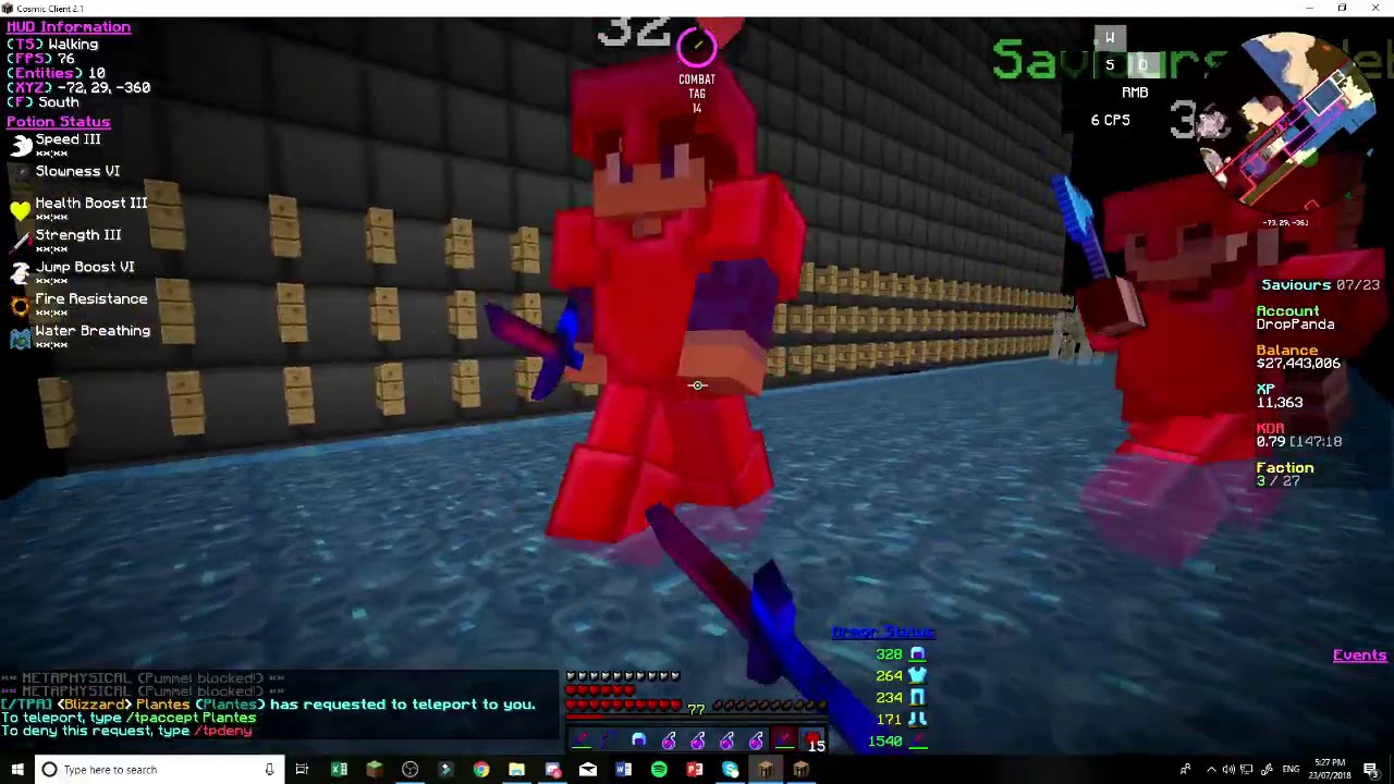 Minecraft CosmicPvp Factions | One Shot Heroic Kill + Derp Montage (Special Set Kills) | Ice Planet