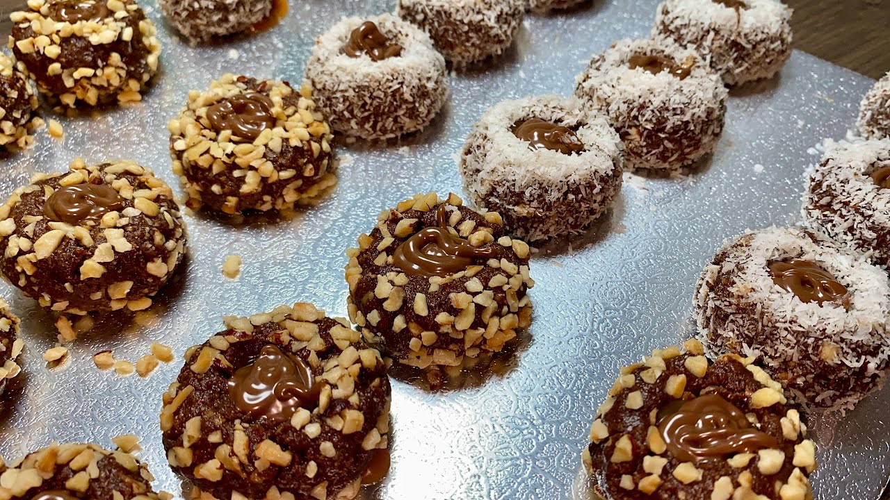 Plätzchen ohne backen/Für jede Feier/Karamell Haselnuss Plätzchen