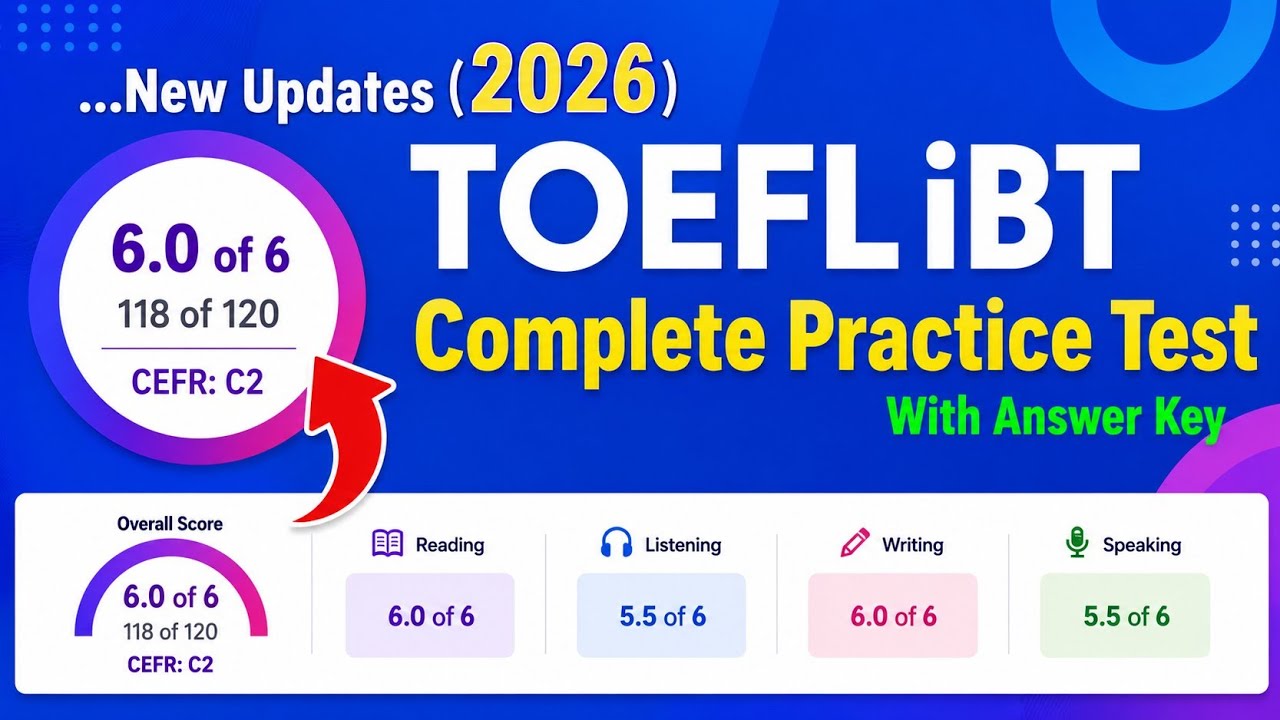 Полный пробный тест TOEFL 2026 с ответами