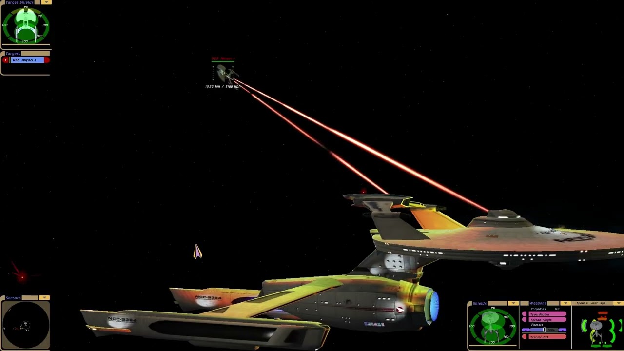 Federation TMP USS Virginia vs TMP USS Akyazi |KM| Star Trek Bridge Commander
