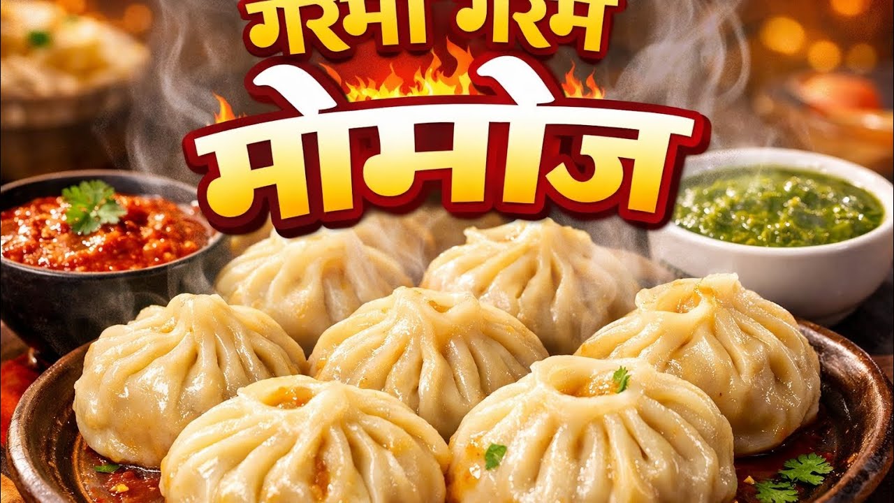स्ट्रीट स्टाइल वेज मोमोज़ और तीखी लाल चटनी – पूरा तरीका