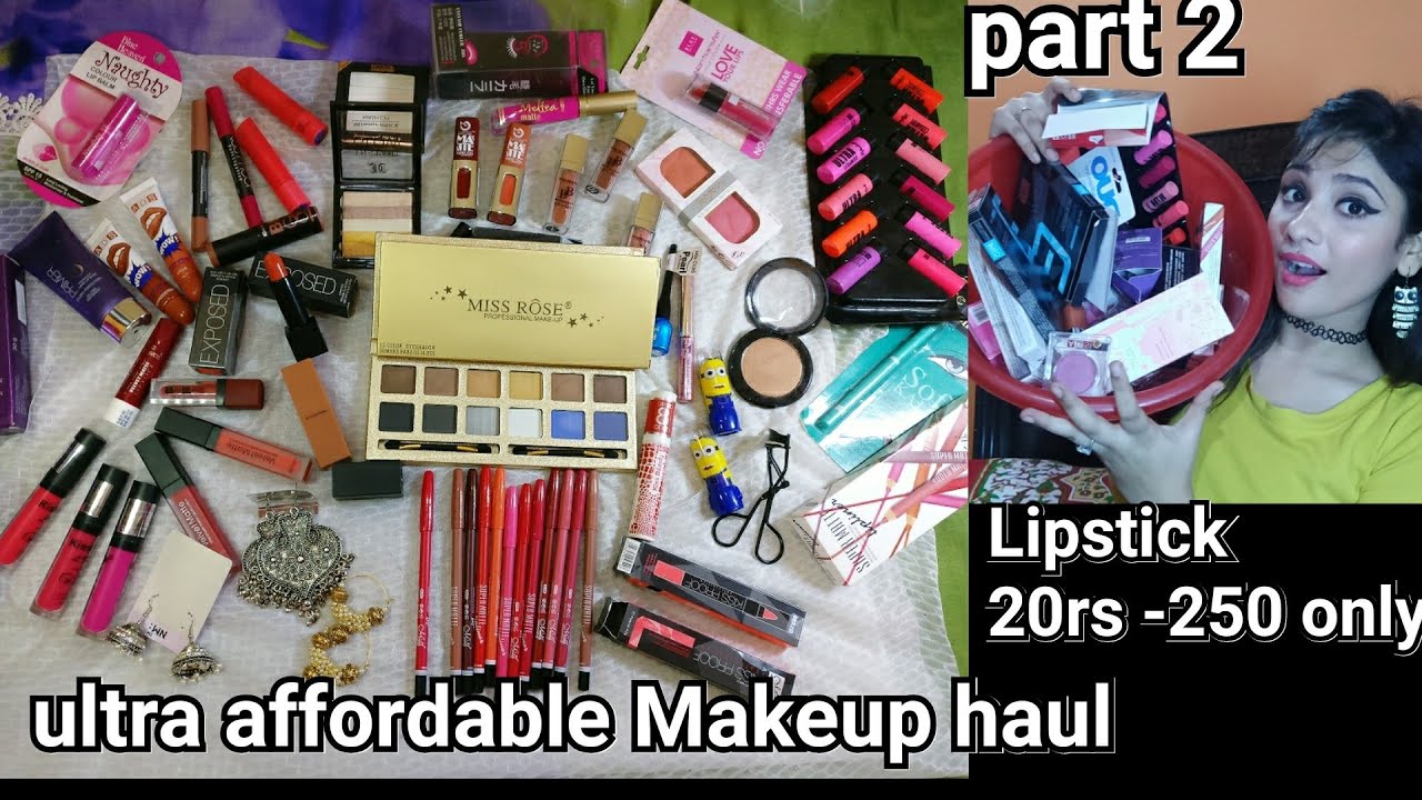 Ultra Affordable Makeup​ haul || lipcolor 20-250rs || part 2