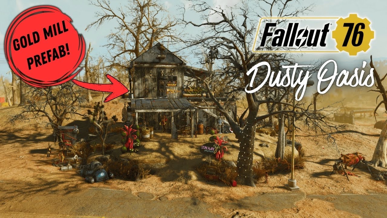 FALLOUT 76 | Dusty Oasis | GOLD RUSH BUNDLE | CAMP BUILD