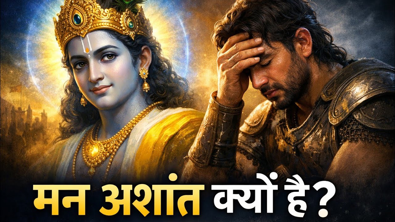 मन अशांत क्यों रहता है? | गीता में मन पर विजय की अद्भुत कथा | Sanatan Prerak Stories 