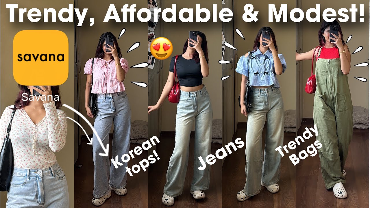Stylish Non-Revealing Tops & Jeans Every Girl Needs! *HUGE* Savana Haul!😍 || Rupal Yadav #trendy