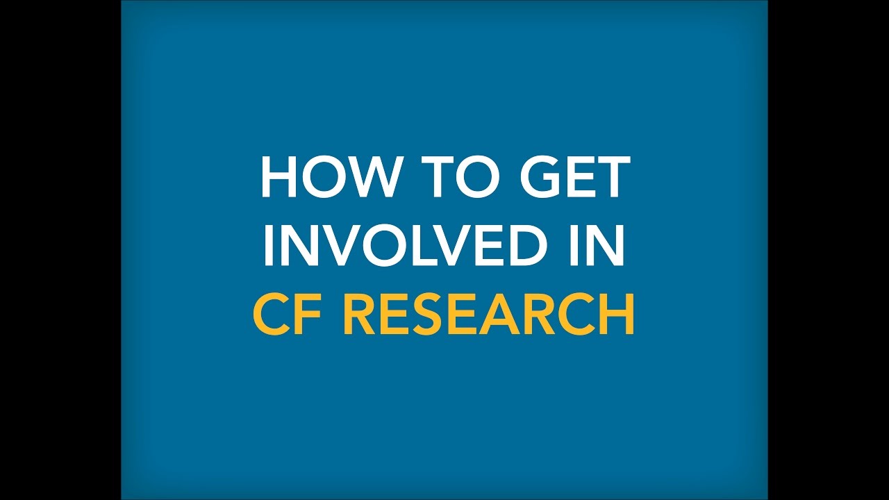 Live from NACFC 2016: Getting Involved in CF Research