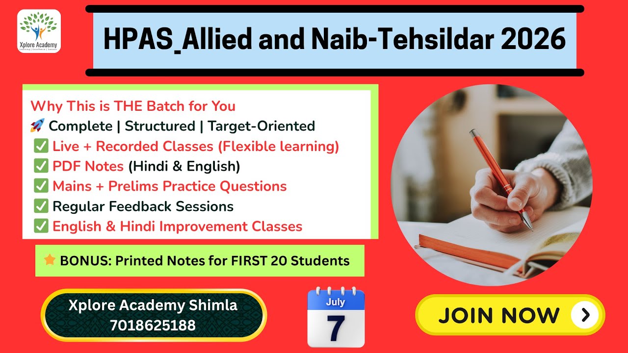 HPAS, Allied and Naib-Tehsildar 2026 Online Course || Pre + Mains 2026 || #hppsc