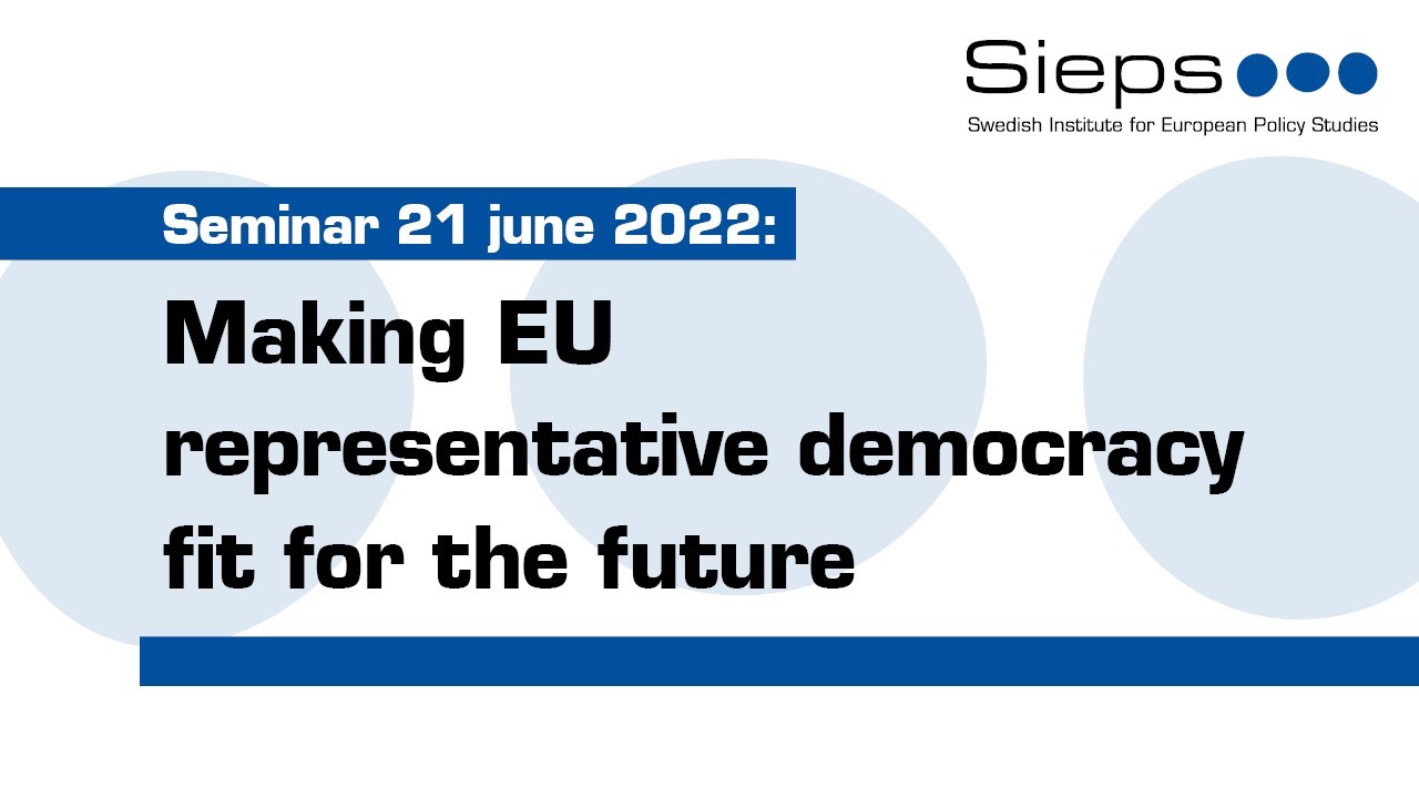 Seminar 21 June 2022: Making EU representative democracy fit for the future