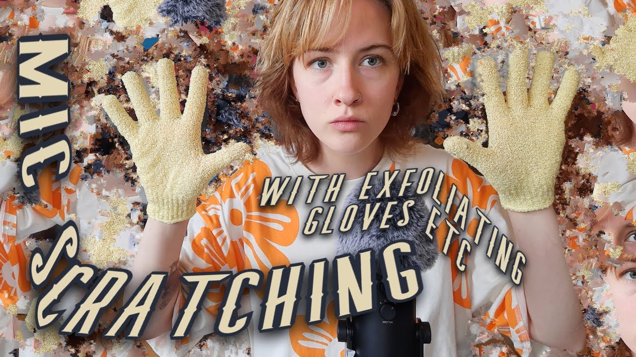 🥱ASMR😴 MIC SCRATCHING🎙 WITH EXFOLIATING GLOVES AND FABRICS