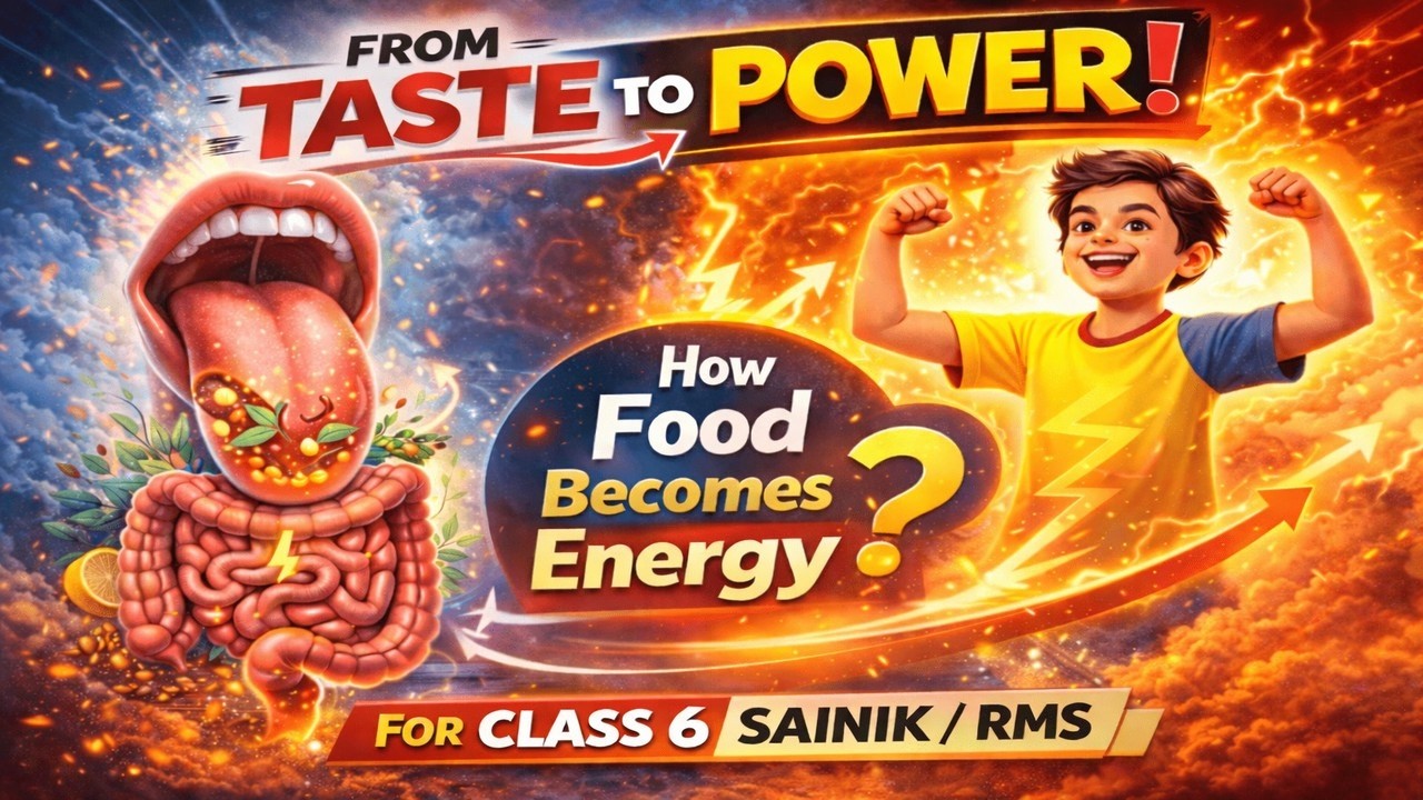 From Taste to Power Explained! | Taste & Digestion | Class 6 Sainik/RMS  Exam 2026 |  with Dr. Jyoti