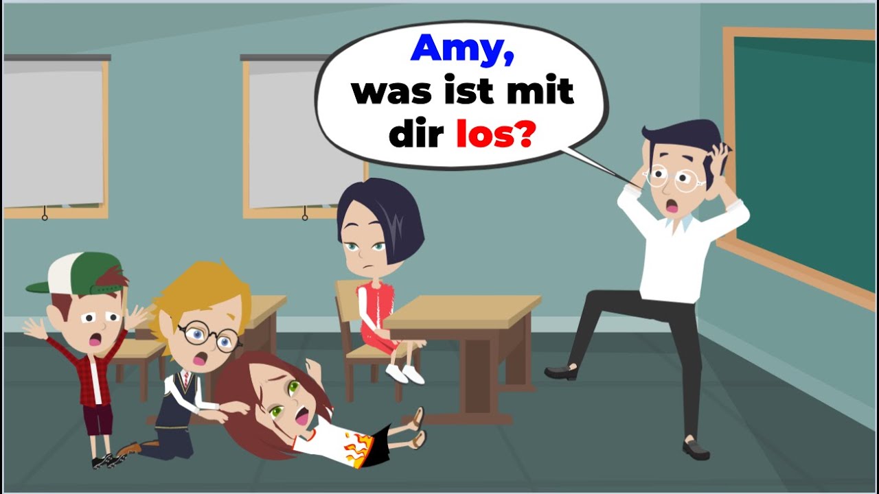 Amy hat einen epileptischen Anfall im Unterricht | Deutsch lernen | Hallo Amy
