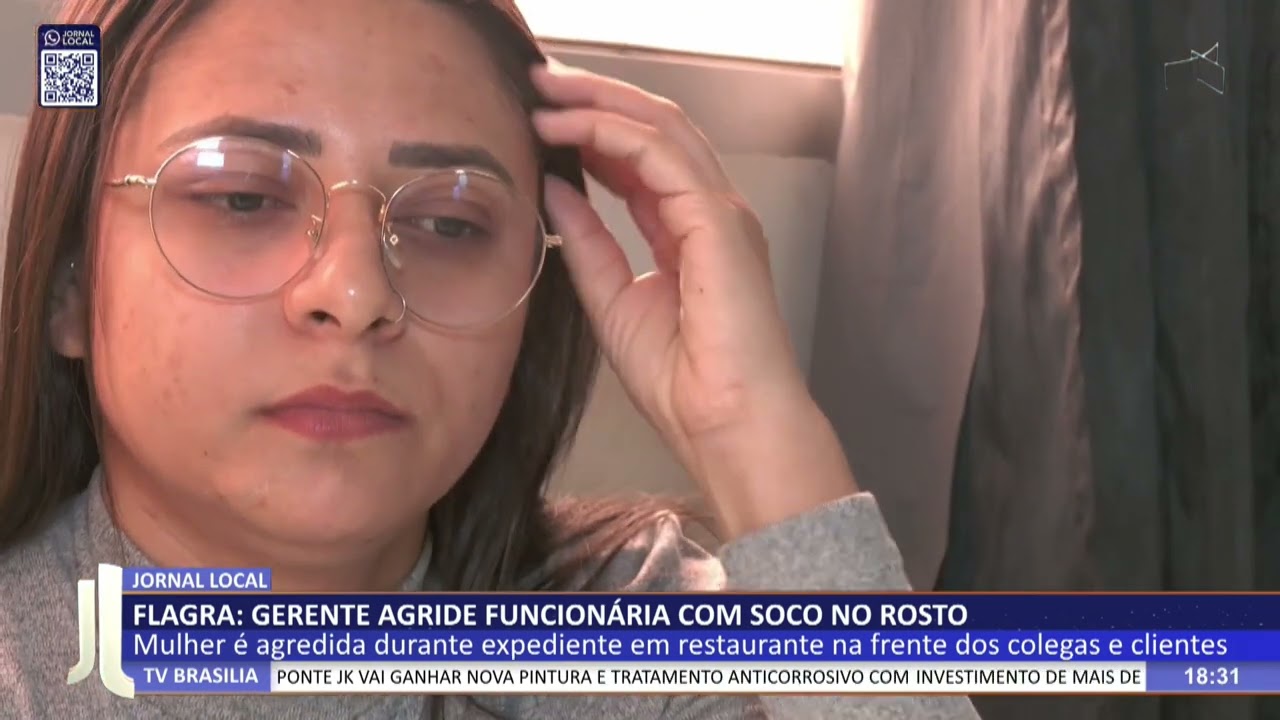 JL - Flagra: gerente agride funcion&aacute;ria com soco no rosto
