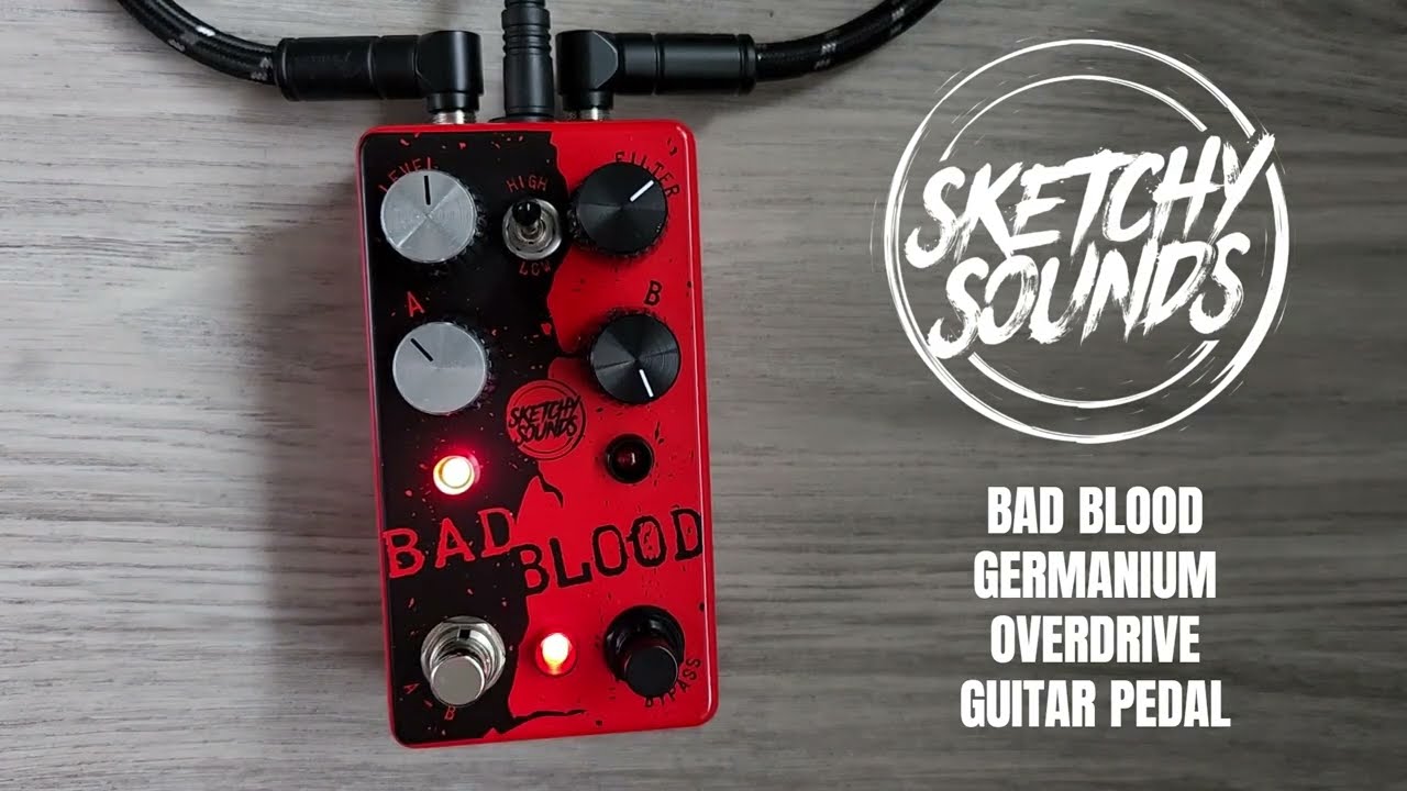 Sketchy Sounds Bad Blood Overdrive Guitar Pedal