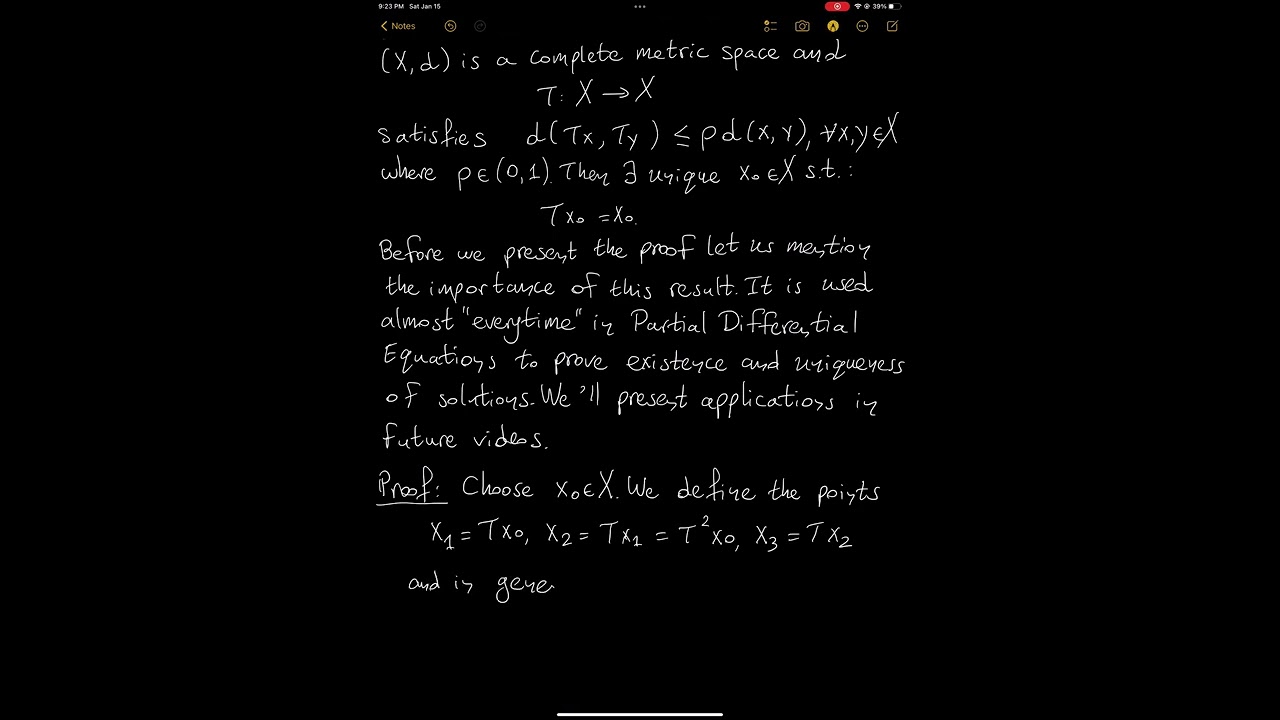 The Banach Contraction Theorem: The Classical Proof