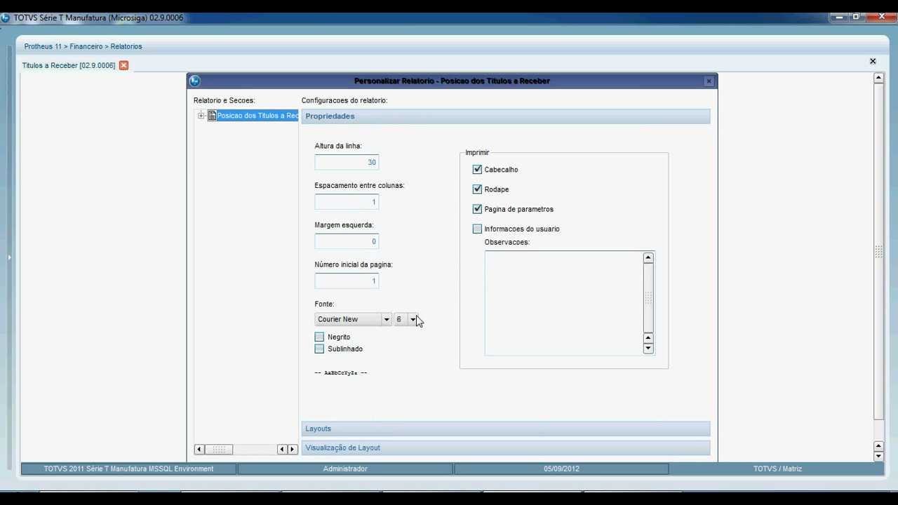 Treinamento Customiza&ccedil;&atilde;o Relat&oacute;rio Microsiga Protheus