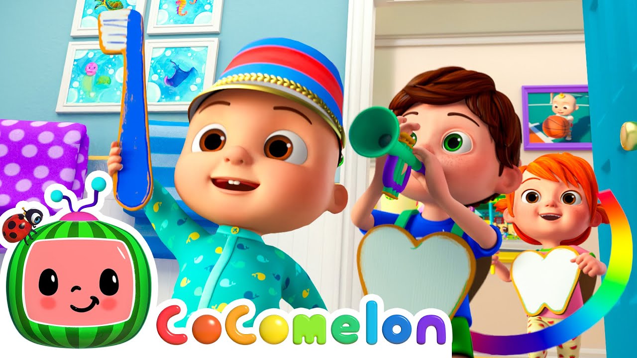 JJ's Teeth Brushing Parade!🪥 | CoComelon | Kids Songs | Moonbug Mornings 🌞