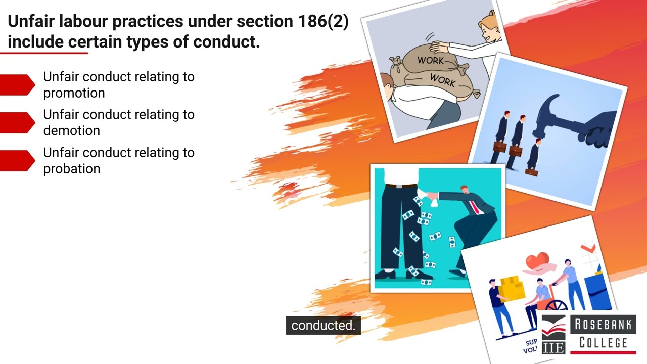 The various types of conduct that constitute an “unfair labour practice