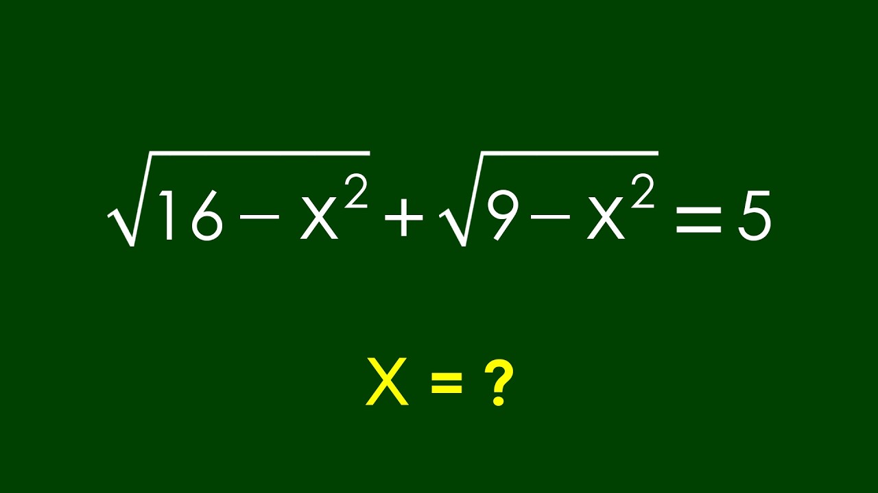 A Nice Algebra Problem | Math Olympiad x=?