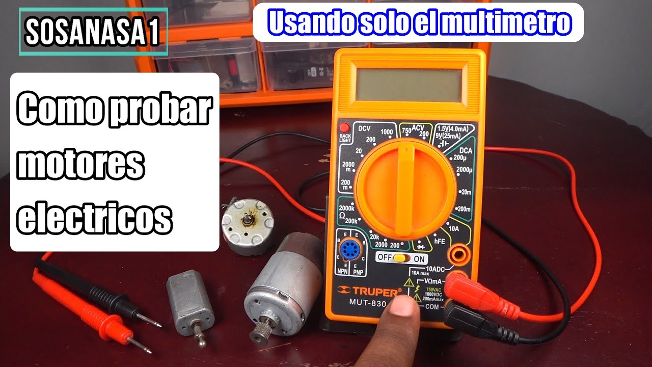 Como probar motores eléctricos usando solo el Multimetro Digital / tester