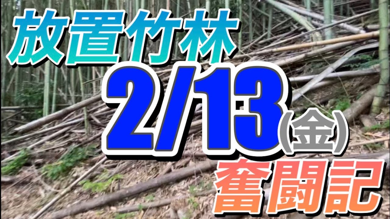 放置竹林奮闘記【早期退職者が竹を焼く日々】2026/02/13