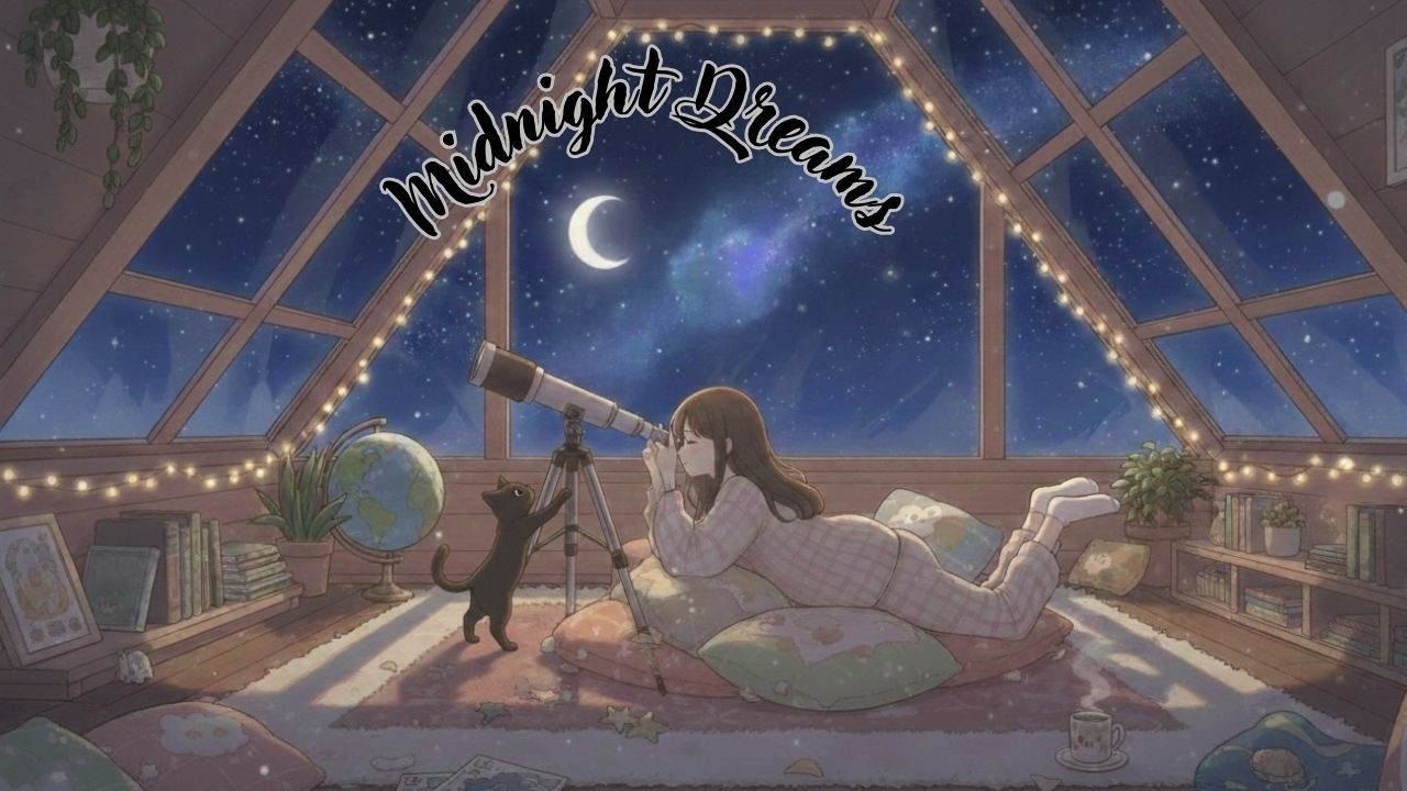Wait for tomorrow with me... 🌙✨☁️ Midnight Dreams ✨ Sweet Piano to Watch the Stars 🌌